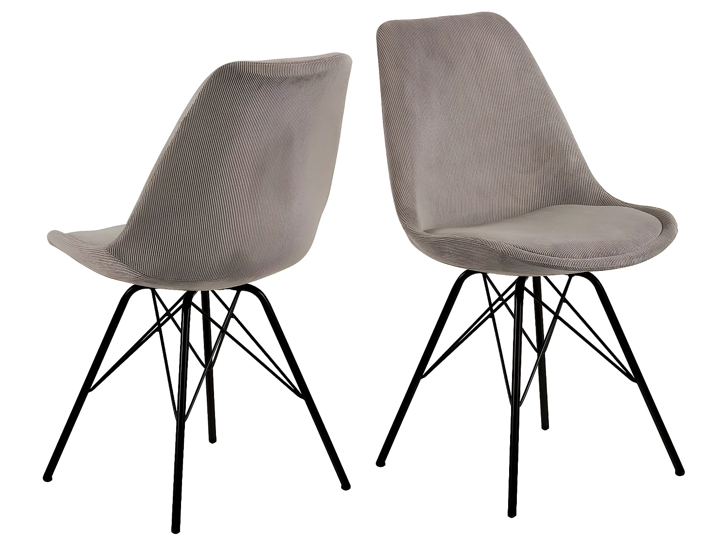 Eris eetkamerstoel fluweel beige.