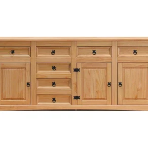 Dressoir New Mexico met 7 laden en 3 deurtjes.
