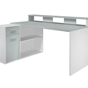 GamerBüro bureau gamer 1 deur, 1 lade, 2 open vakken wit , grijs. GamerBüro bureau gamer 1 deur, 1 lade, 2 open vakken wit , grijs.