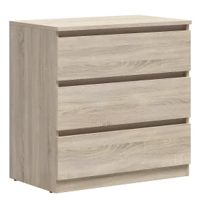 Ladekast Edwin 3 laden Licht hout Ladekast Edwin 3 laden Licht hout