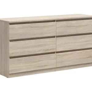 Ladekast Edwin 6 laden Licht hout Ladekast Edwin 6 laden Licht hout