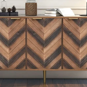Dressoir – 3 deuren EN 6 vakken – retrostijl – Bruin Dressoir – 3 deuren EN 6 vakken – retrostijl – Bruin