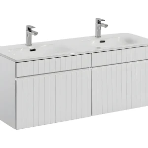 Dubbele wastafel Zelie Wit 120cm Dubbele wastafel Zelie Wit 120cm