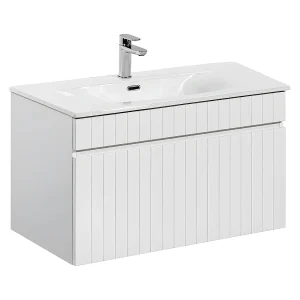 Enkele wastafel 80cm Zelie Wit Enkele wastafel 80cm Zelie Wit