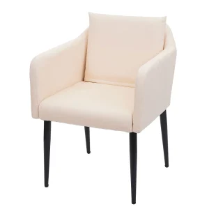 Eetkamerstoel MCW-H93,  kunstleer crème-beige
