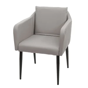 Eetkamerstoel MCW-H93,  imitatieleer taupe-grijs