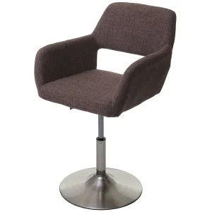 Eetkamerstoel MCW-A50 III, bruin, geborsteld onderstel Eetkamerstoel MCW-A50 III, bruin, geborsteld onderstel