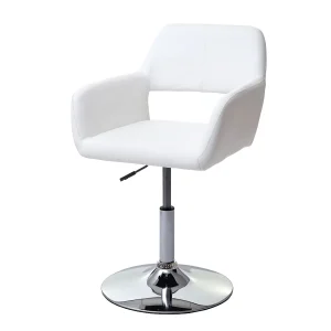 Eetkamerstoel MCW-A50 III, wit, voet chroom Eetkamerstoel MCW-A50 III, wit, voet chroom