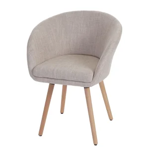 Eetkamerstoel Vaasa T633, Textiel, crème/grijs Eetkamerstoel Vaasa T633, Textiel, crème/grijs