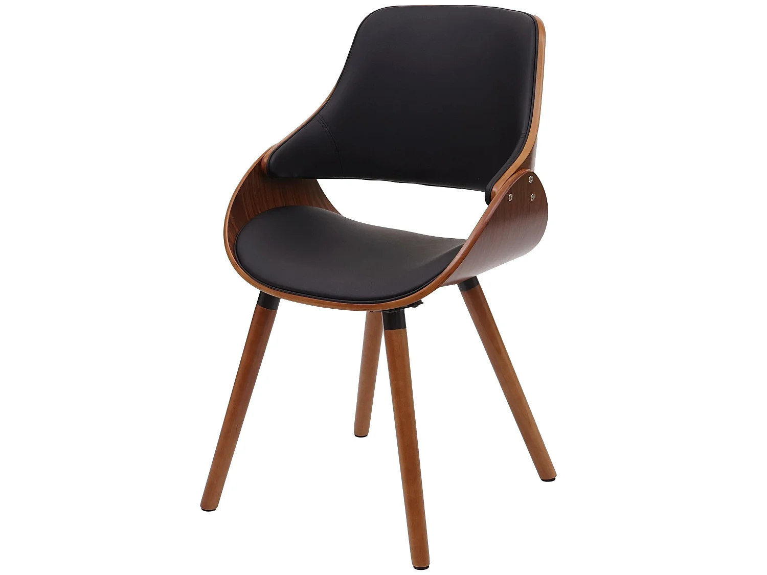 Eetkamerstoel MCW-D23, kunstleer zwart