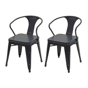 Eetkamerstoel MCW-H10d (set van 2), zwart-grijs Eetkamerstoel MCW-H10d (set van 2), zwart-grijs