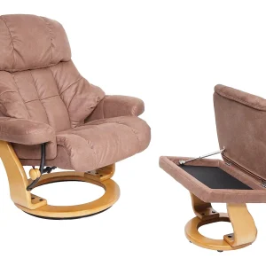 Edmonton XXL fauteuil, bruin, frame natuurbruin Edmonton XXL fauteuil, bruin, frame natuurbruin