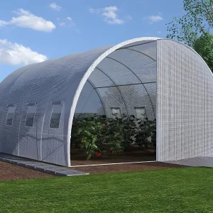 Extra bedekking voor tunnelkas met deur 12 m² – L300 x B400 x H200 cm ALOCASIA Extra bedekking voor tunnelkas met deur 12 m² – L300 x B400 x H200 cm ALOCASIA