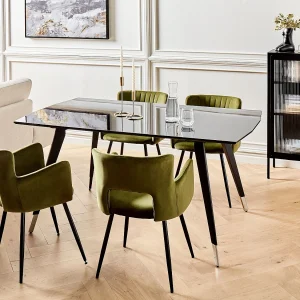 Eettafel MOSSLE Zwart 160 cm 90 cm