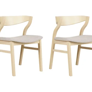 Eetkamerstoel set van 2 lichthout beige MAROA Eetkamerstoel set van 2 lichthout beige MAROA