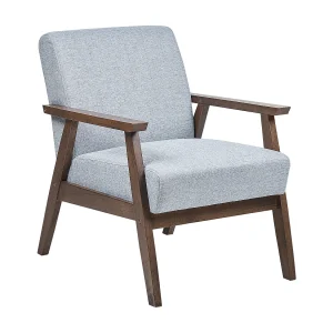 Fauteuil stof lichtgrijs ASNES