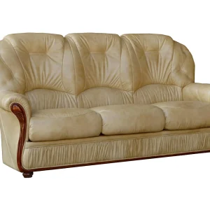 Driezitsbank DAPHNE van 100% buffel leer – beige Driezitsbank DAPHNE van 100% buffel leer – beige