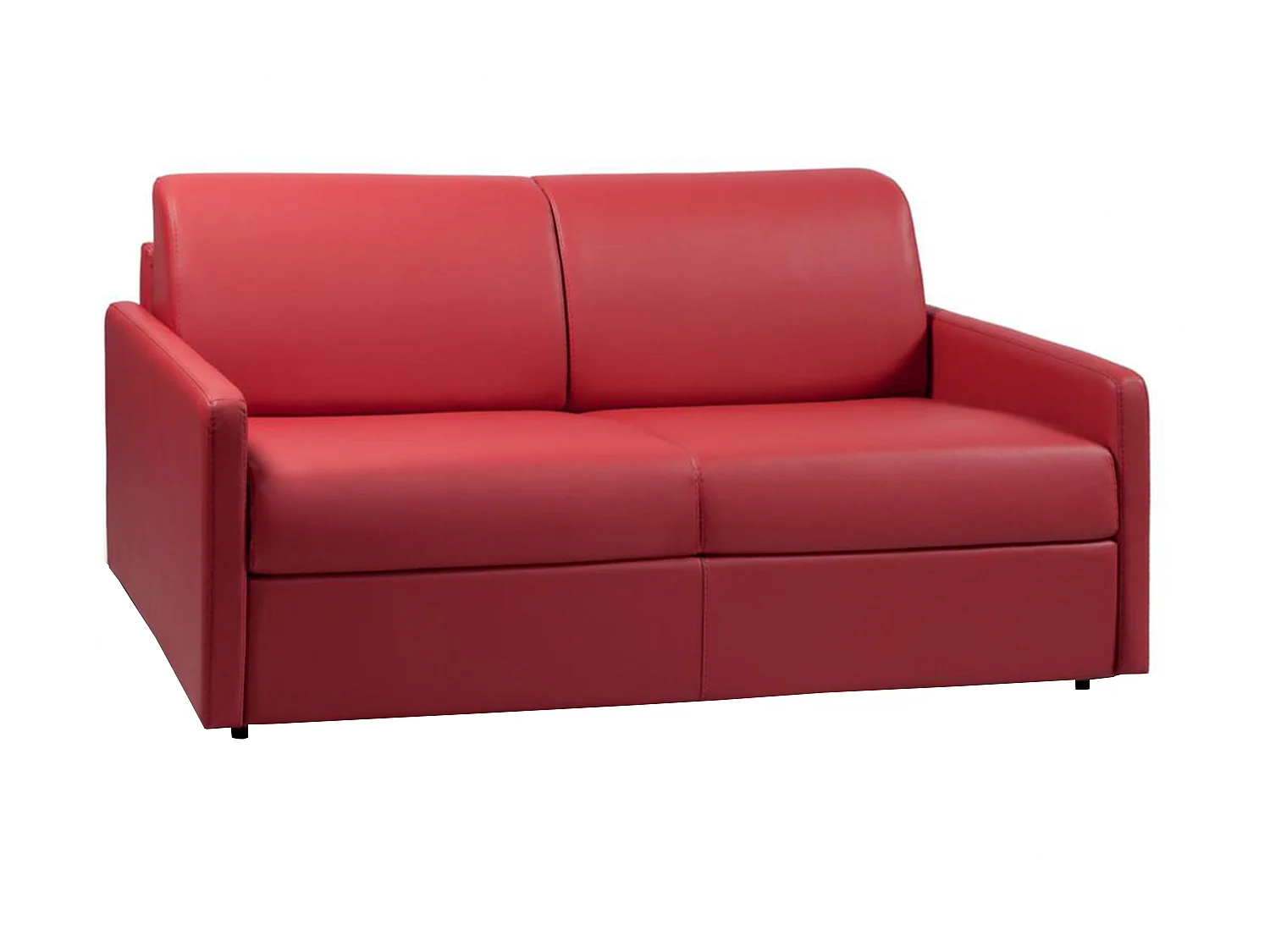 Driezits express bedbank 22 cm Kunstleer Rood CALIFE