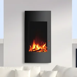 Elektrische sfeerhaard VULCANO – L41 x D13 x H81 cm – Zwart Elektrische sfeerhaard VULCANO – L41 x D13 x H81 cm – Zwart