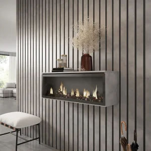 Elektrische haard LED , 107x25x38cm, Woonkamer – Eetkamer, Elektrische haard, Cement Elektrische haard LED , 107x25x38cm, Woonkamer – Eetkamer, Elektrische haard, Cement