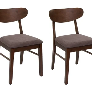 Eetkamerstoel MCW-M59 (set van 2), donker frame, taupe Eetkamerstoel MCW-M59 (set van 2), donker frame, taupe