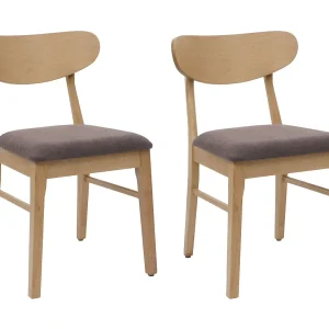 Eetkamerstoel MCW-M59 (set van 2), lichtgekleurd frame, taupe Eetkamerstoel MCW-M59 (set van 2), lichtgekleurd frame, taupe
