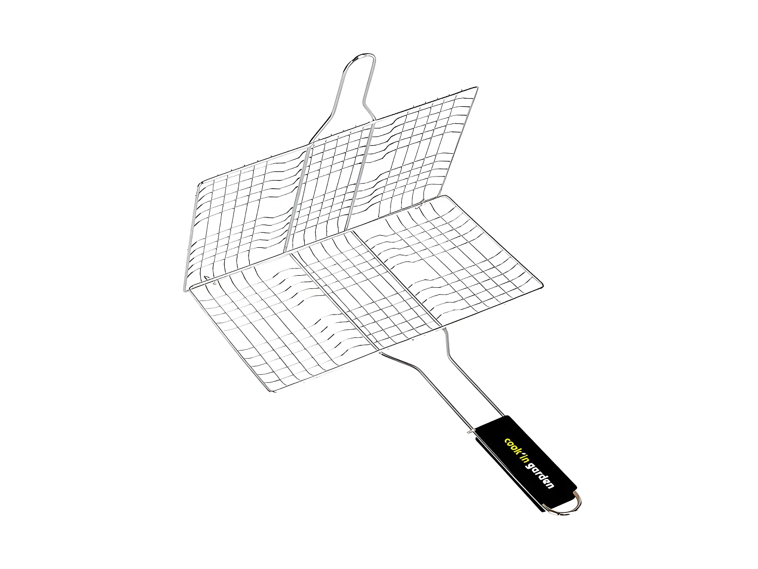Dubbele grill voor 6 steaks 34x22cm vlamwerend - COOK IN GARDEN
