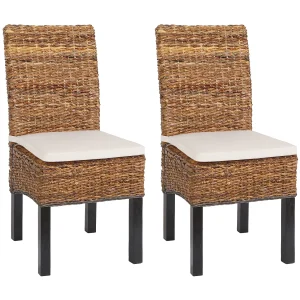 Eetkamerstoel Loiret (set van 2), donker, met kussen Eetkamerstoel Loiret (set van 2), donker, met kussen