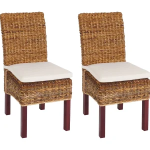 Eetkamerstoel Loiret (set van 2), licht, met kussen Eetkamerstoel Loiret (set van 2), licht, met kussen
