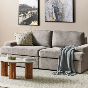 Driezitsbank stof taupe ALLA Driezitsbank stof taupe ALLA