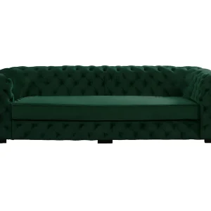 Driezitsbank chesterfield STANLEY – Fluweel boomgroen