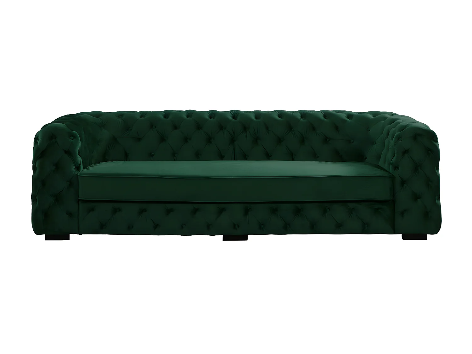 Driezitsbank chesterfield STANLEY - Fluweel boomgroen
