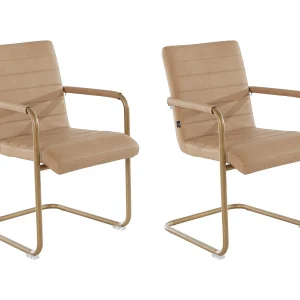 Elise | Fauteuil in crème PU, 2 Pak Elise | Fauteuil in crème PU, 2 Pak