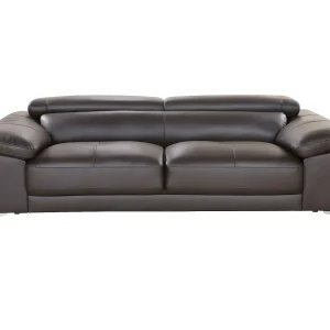 Driezitsbank van leer SOLANGE – Bruin Driezitsbank van leer SOLANGE – Bruin