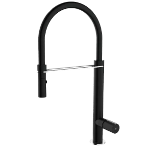 Exil Keukenmengkraan met uittrekbare handdouche zwart en RVS-look – Essebagno Exil Keukenmengkraan met uittrekbare handdouche zwart en RVS-look – Essebagno