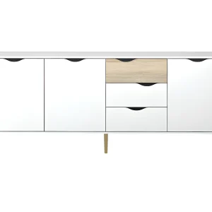 Dressoir Napoli 195 cm breed met 3 deuren en 3 lades.