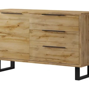 Eden Hout en Metaal 1-deurs 3-lade buffetkast