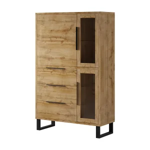 Eden Hout en Metaal 3-deurs servieskast met 3 laden Eden Hout en Metaal 3-deurs servieskast met 3 laden