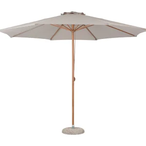 Frank zonnescherm Parasol met dissel Ø3.5M teak decor, beige. Frank zonnescherm Parasol met dissel Ø3.5M teak decor, beige.
