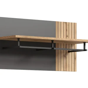 Esteban kapstok grijs, eik decor.