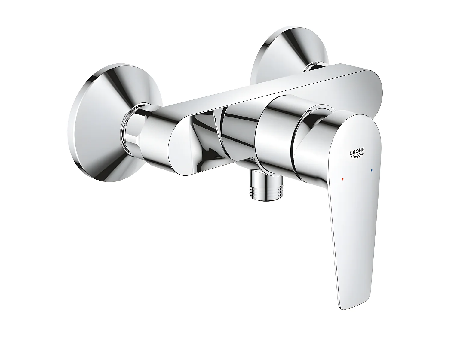 Eengreeps douchekraan GROHE - Roestvrij staal - Wandmontage - Hoogte 15 cm