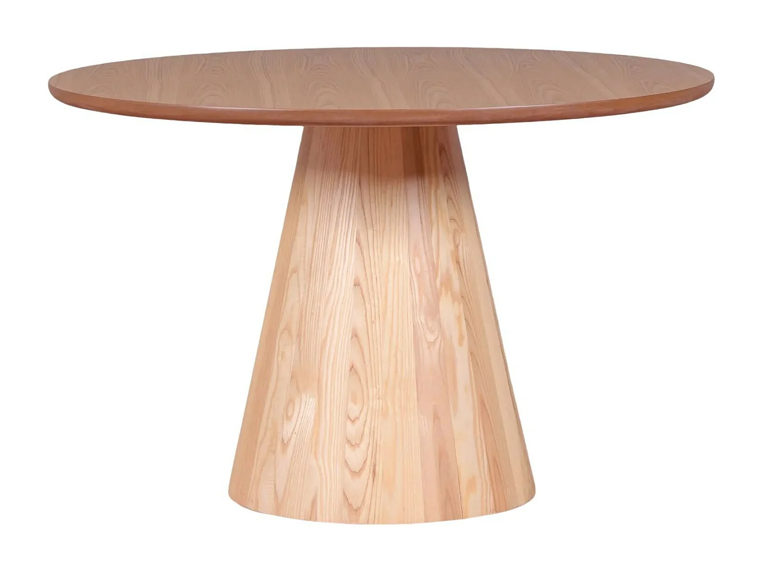 Eettafel met centrale voet in essenhout (120cm) - Nest - Natuurlijke as