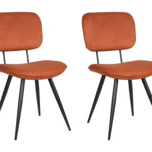Eetkamerstoelen 2 st Vic 49x60x87 cm roestkleurig Eetkamerstoelen 2 st Vic 49x60x87 cm roestkleurig