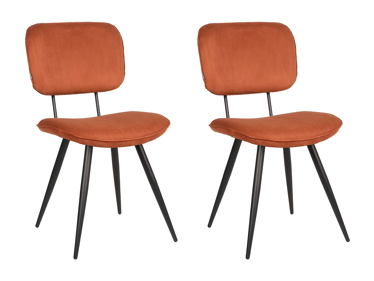 Eetkamerstoelen 2 st Vic 49x60x87 cm roestkleurig