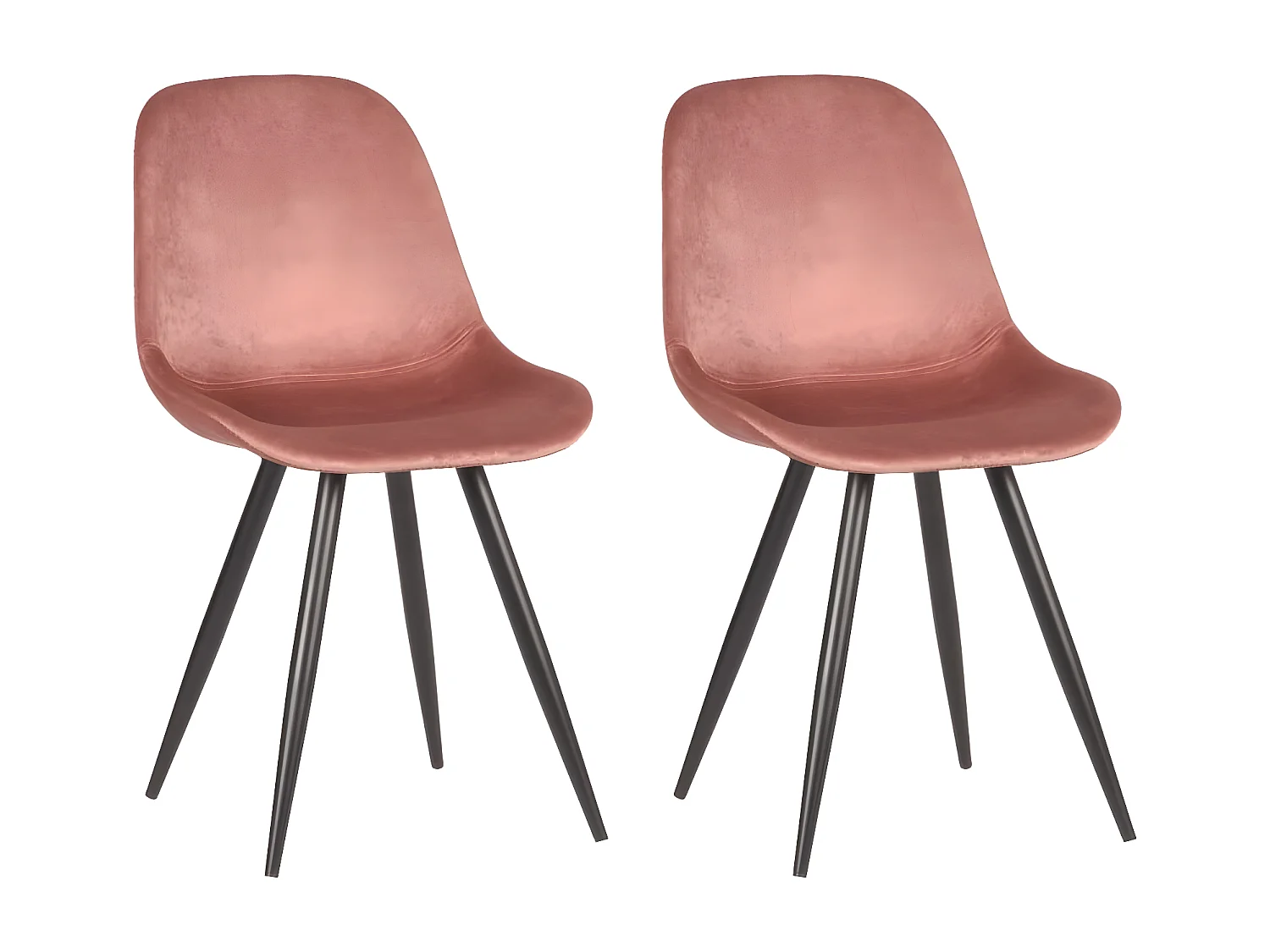 Eetkamerstoelen 2 st Capri 46x56x88 cm oudroze