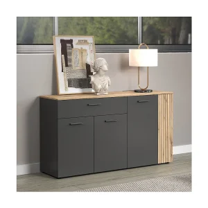 Esteban dressoir grijs, eik decor. Esteban dressoir grijs, eik decor.