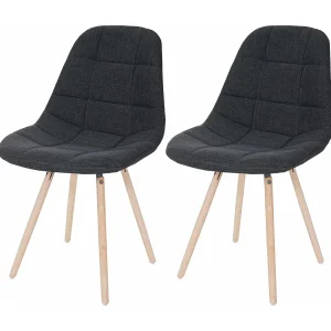 Eetkamerstoel MCW-A60 I (set van 2), stof/textiel donkergrijs Eetkamerstoel MCW-A60 I (set van 2), stof/textiel donkergrijs