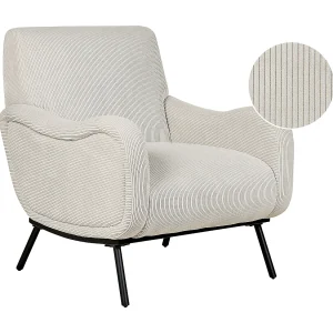 Fauteuil corduroy lichtgrijs ALMIND