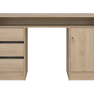 FunctionPlus bureau met slot 1 deur 3 laden okkernoot decor. FunctionPlus bureau met slot 1 deur 3 laden okkernoot decor.