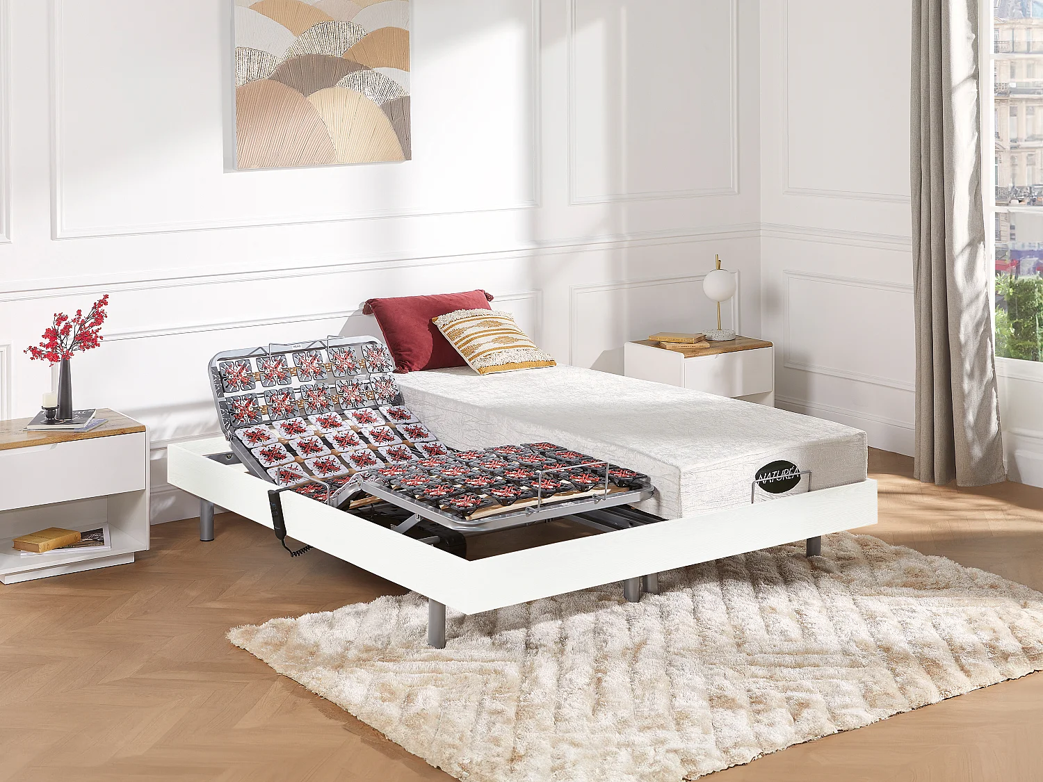Relax bedbodem 2 x 65 contactplaatjes eikenhout - 2 x 80 x 200 cm